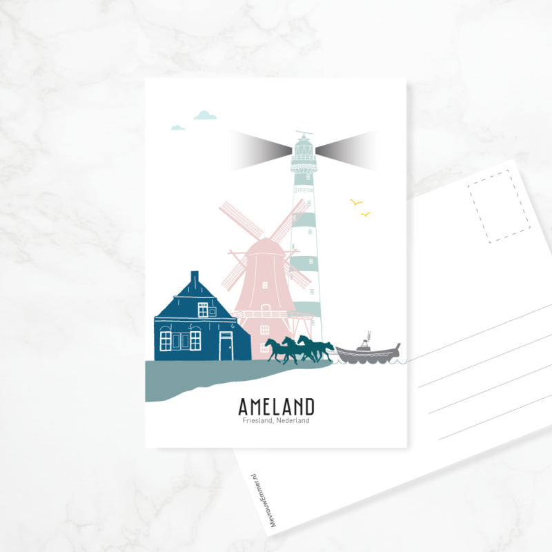 Map Ameland - color