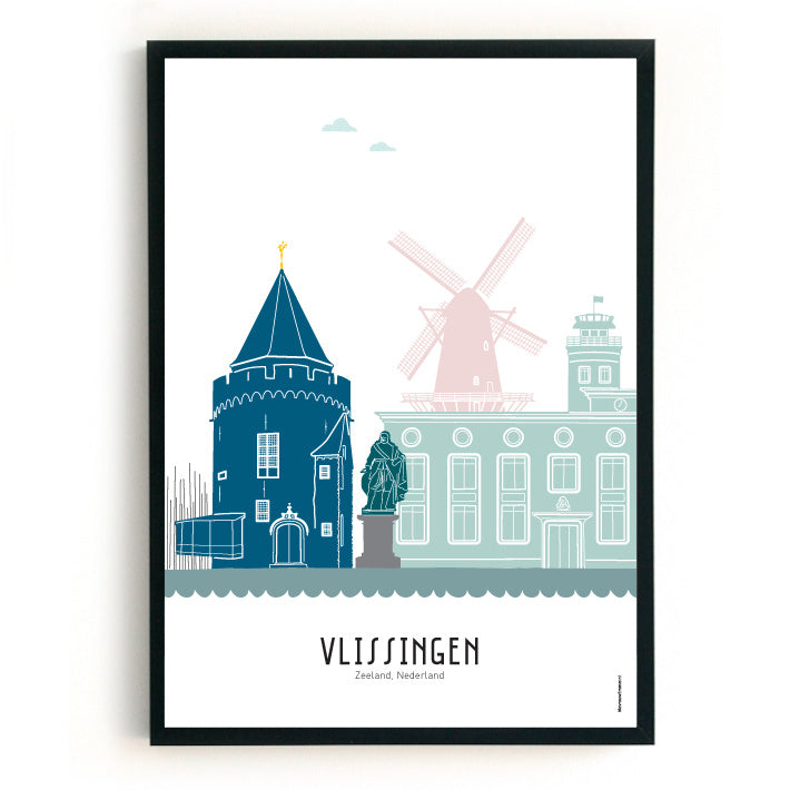 Poster Vlissingen in color - A4
