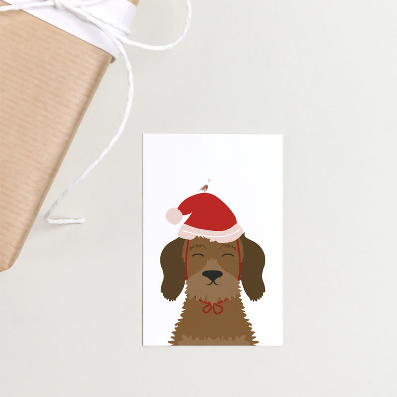 Gift card Christmas Dachshund &