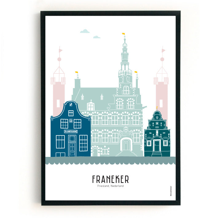 Poster Franeker in color - A4