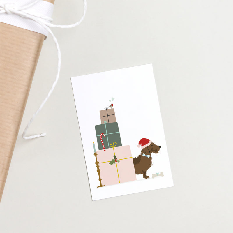Gift card Christmas Dachshund &