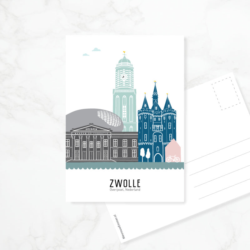 Map Zwolle - color