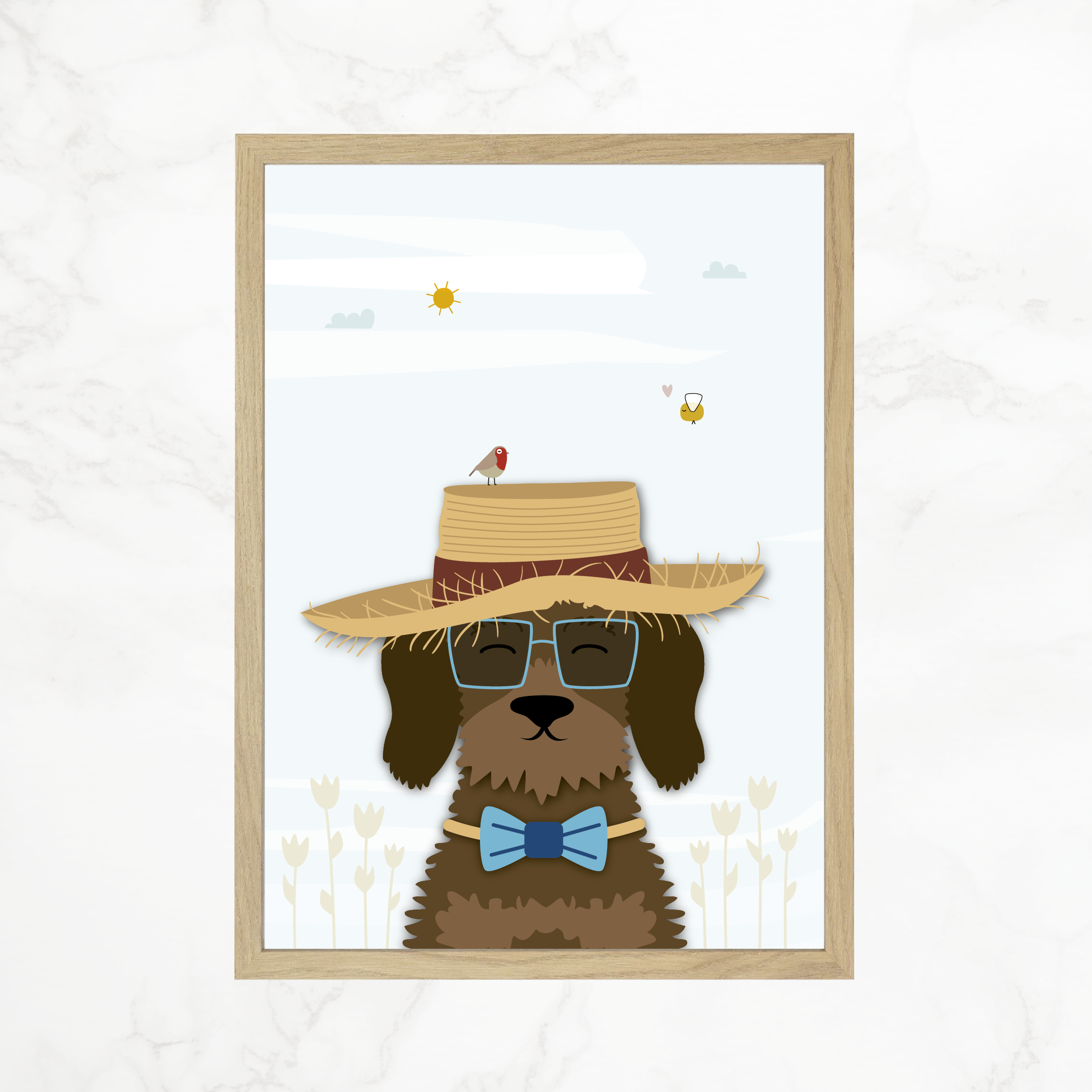 Poster A4 Dachshund - Summer