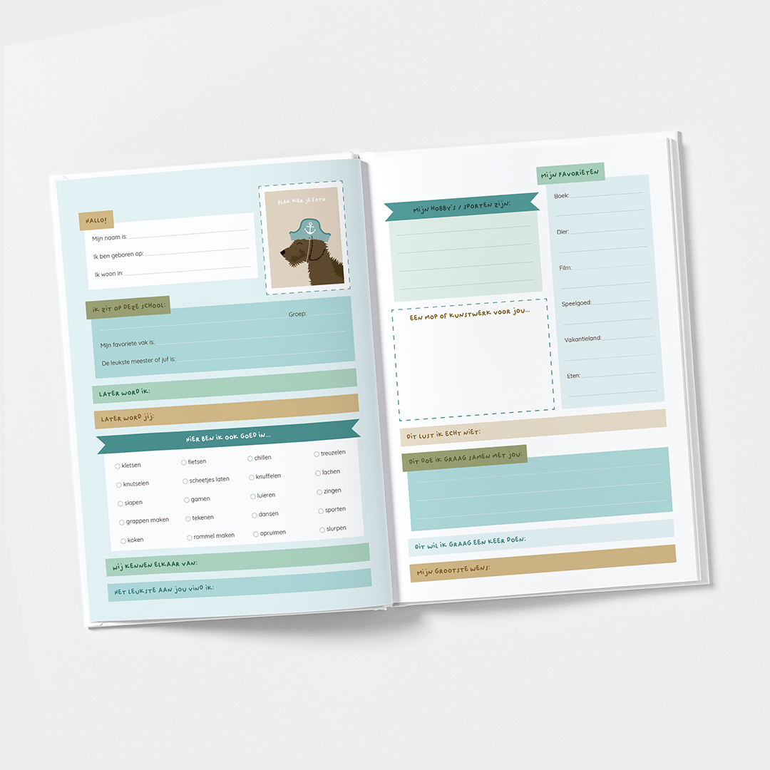 Vriendenboekje-teckel-jongen-piraat