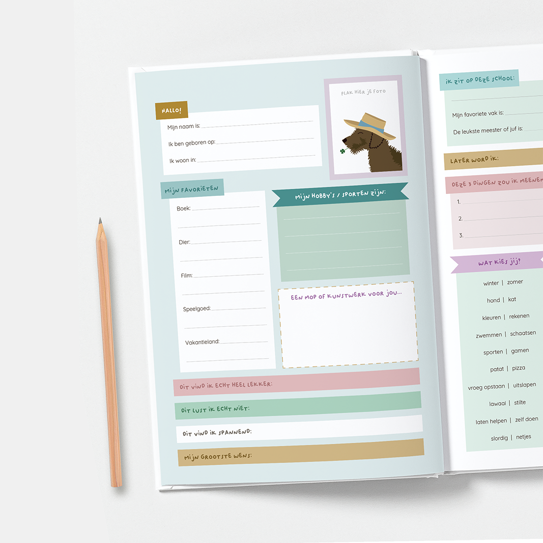 Vriendenboekje-teckel-meisje-jongen