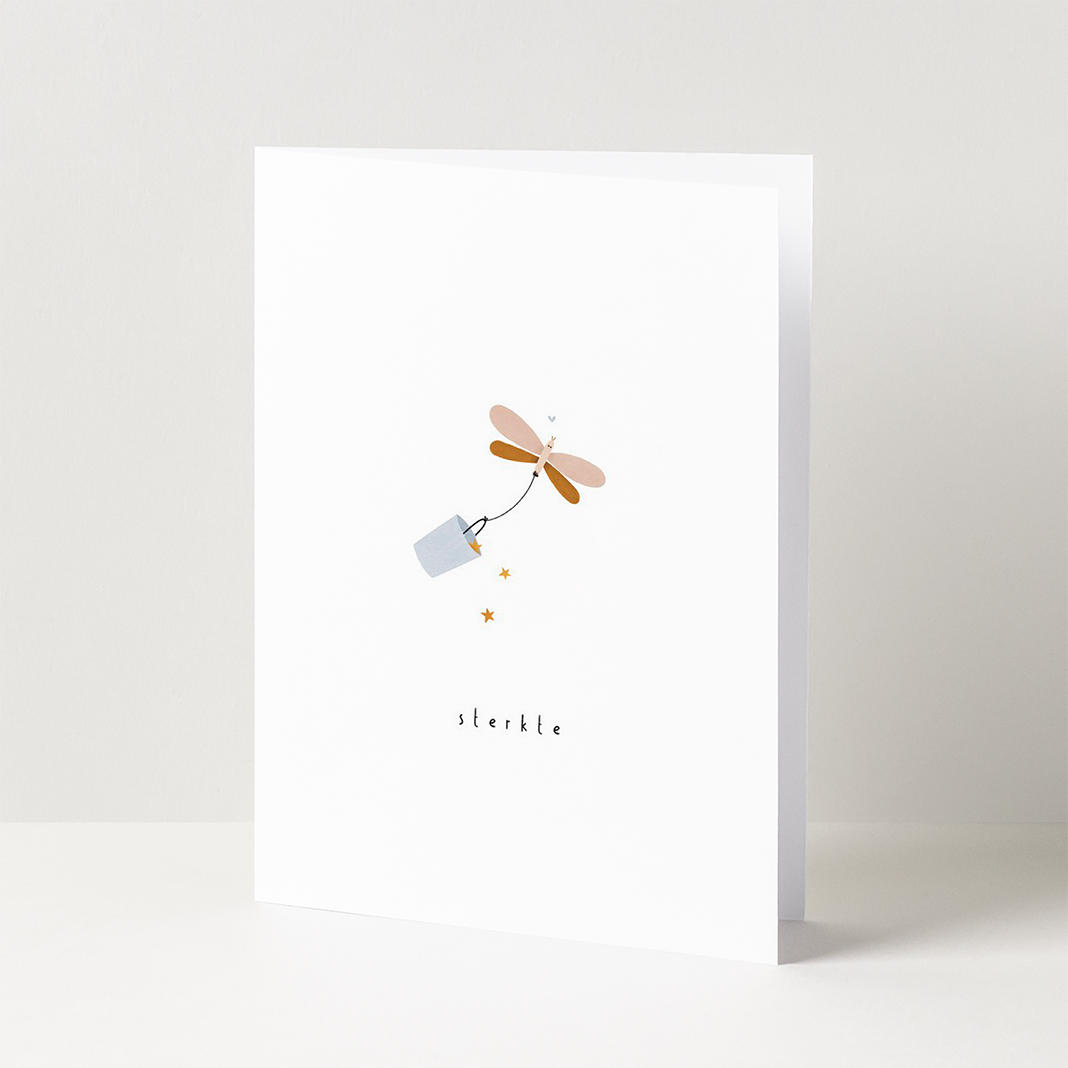Wenskaart-sterkte-libelle-ster