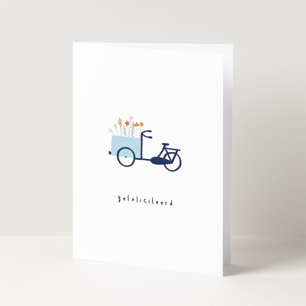 Wenskaart-verjaardag-gefeliciteerd-bloemen-bakfiets