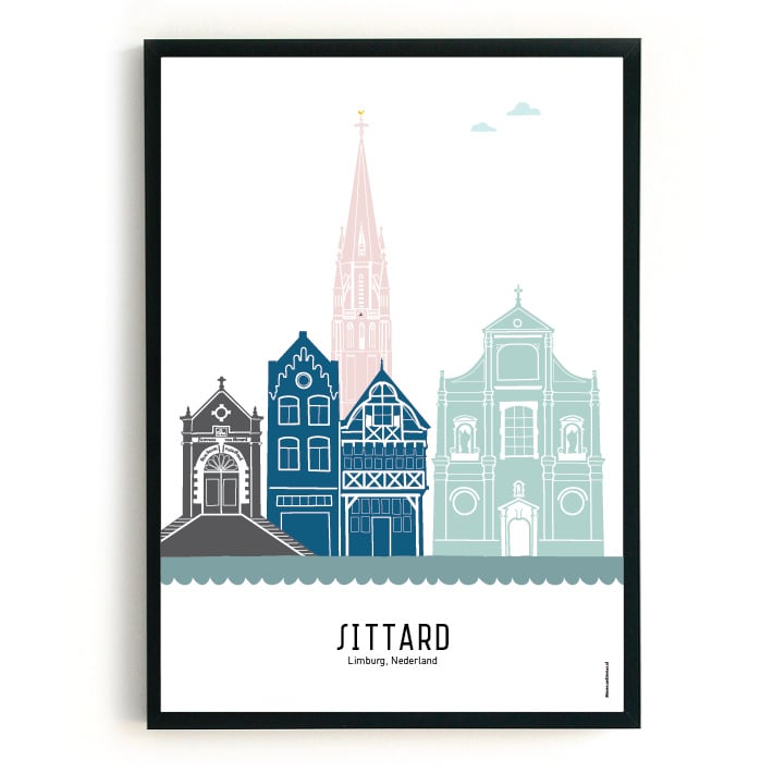Poster Sittard in kleur - A4 | A3