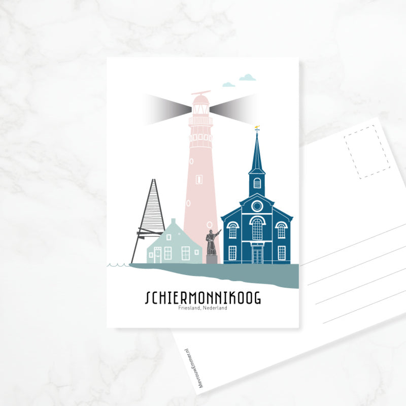 Map of Schiermonnikoog - color