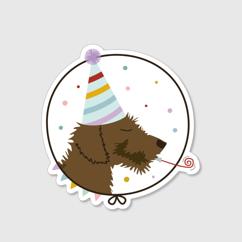 Sticker dachshund Frits | Party!