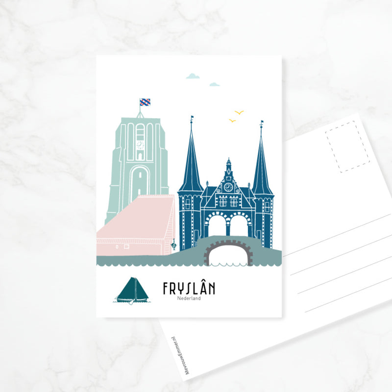 Map Friesland | Friesland - color