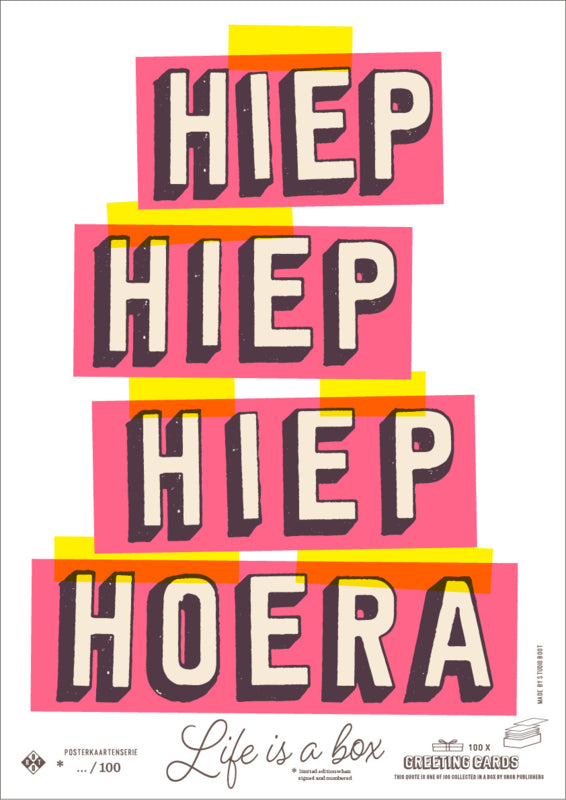 Poster Hip Hip Hip Hooray - A3