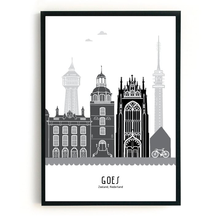 Poster Goes black-white-grey - A4 | A3