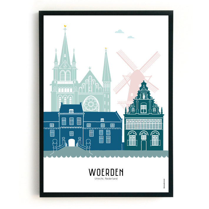 Poster Woerden in color - A3