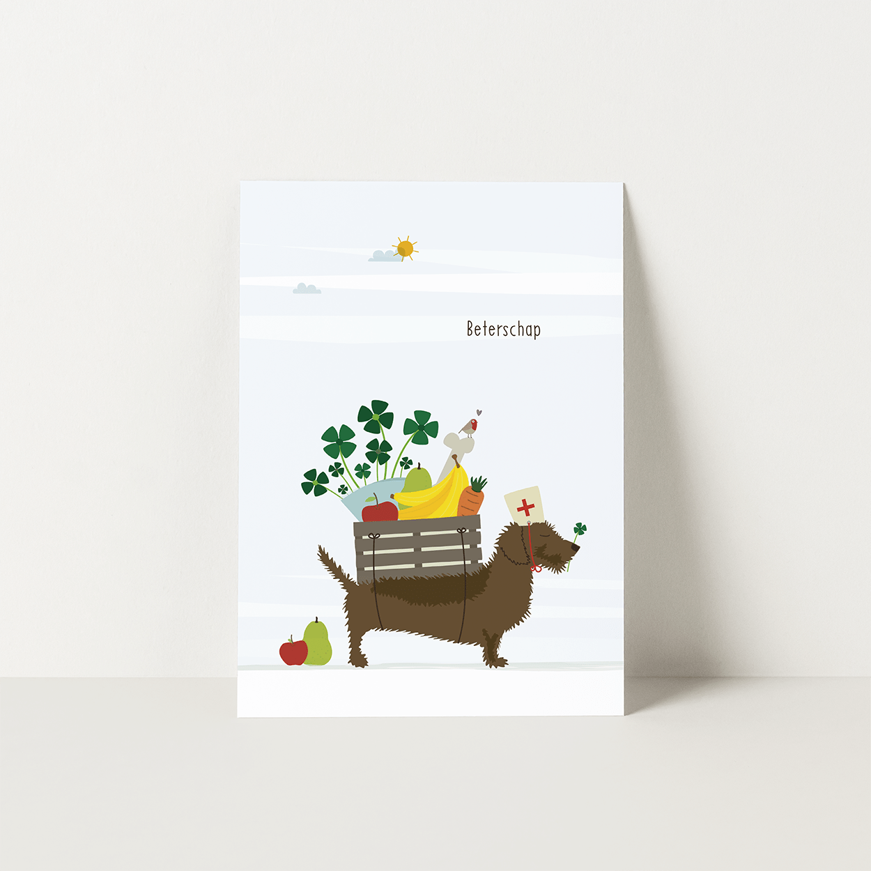 kaartje-beterschap-teckel-fruitmand