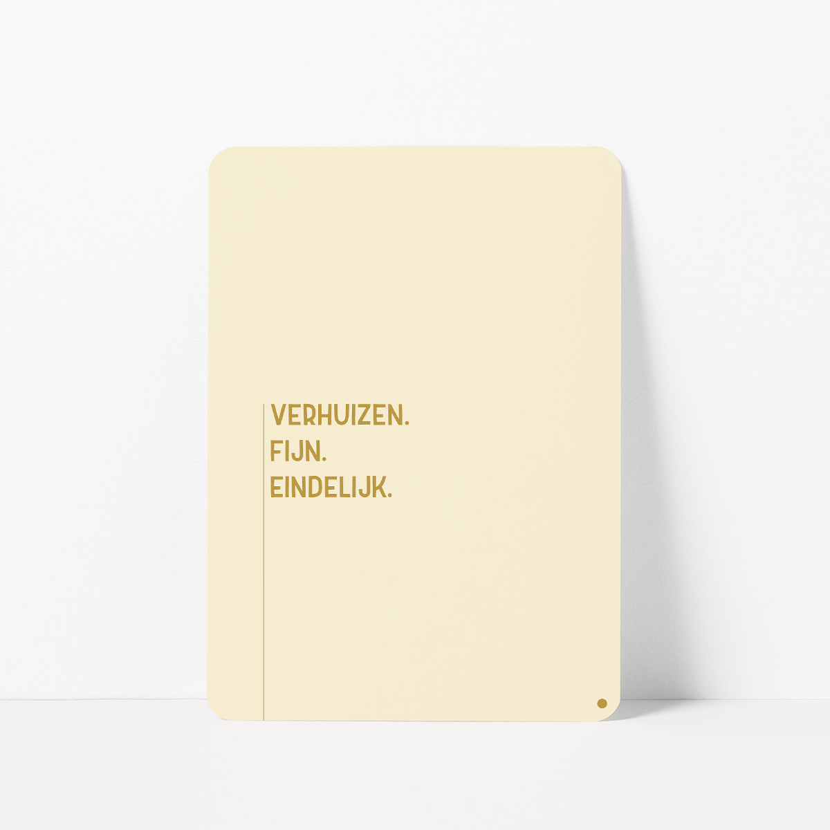 Verhuiskaart met de tekst &