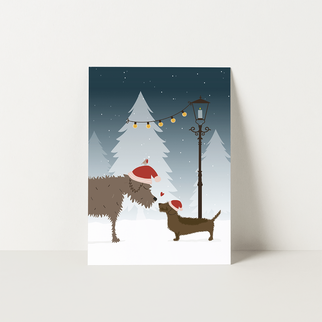 kerstkaart-teckel-honden-liefde