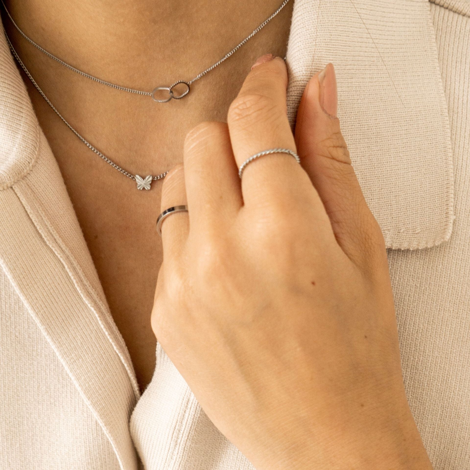 ketting-zilver-vlinder-korting