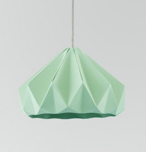 Lamp "Chestnut" - mint green origami (Snowpuppe)