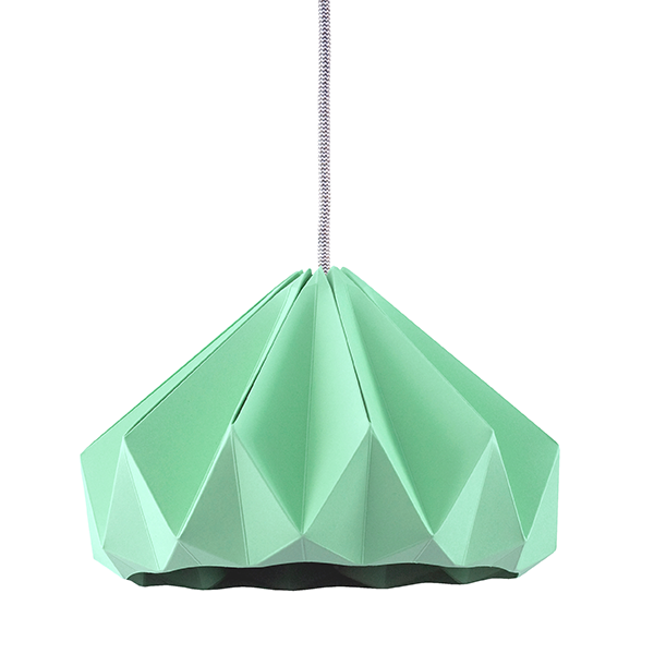 Lamp "Chestnut" - mint green origami (Snowpuppe)