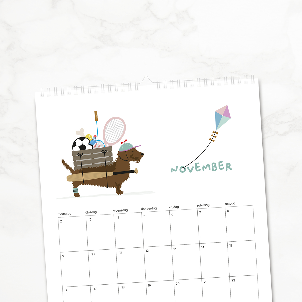 maandplanner-2026-A3-kalender-teckel