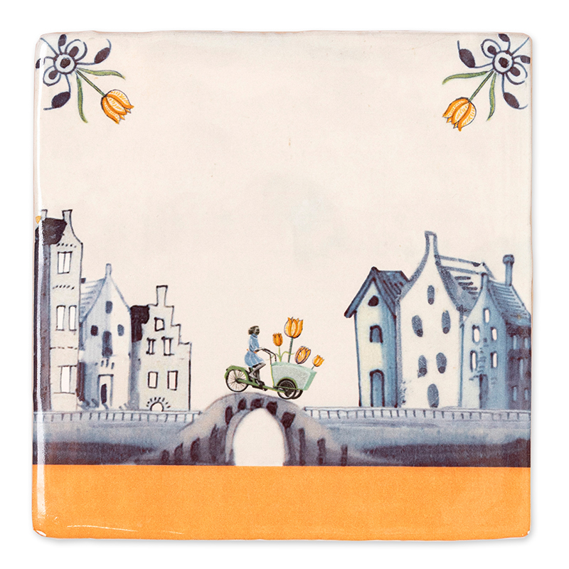 storytiles-tegel-onderweg-tulpen-fiets