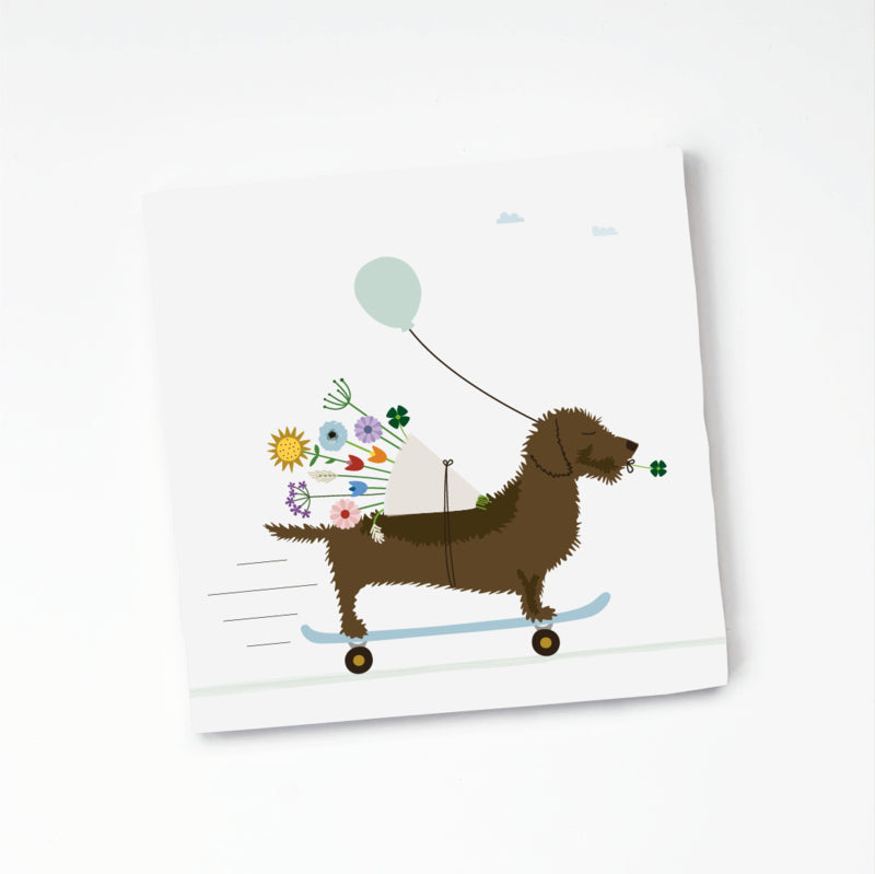 tegel-teckel-bloemen-ballon-skateboard