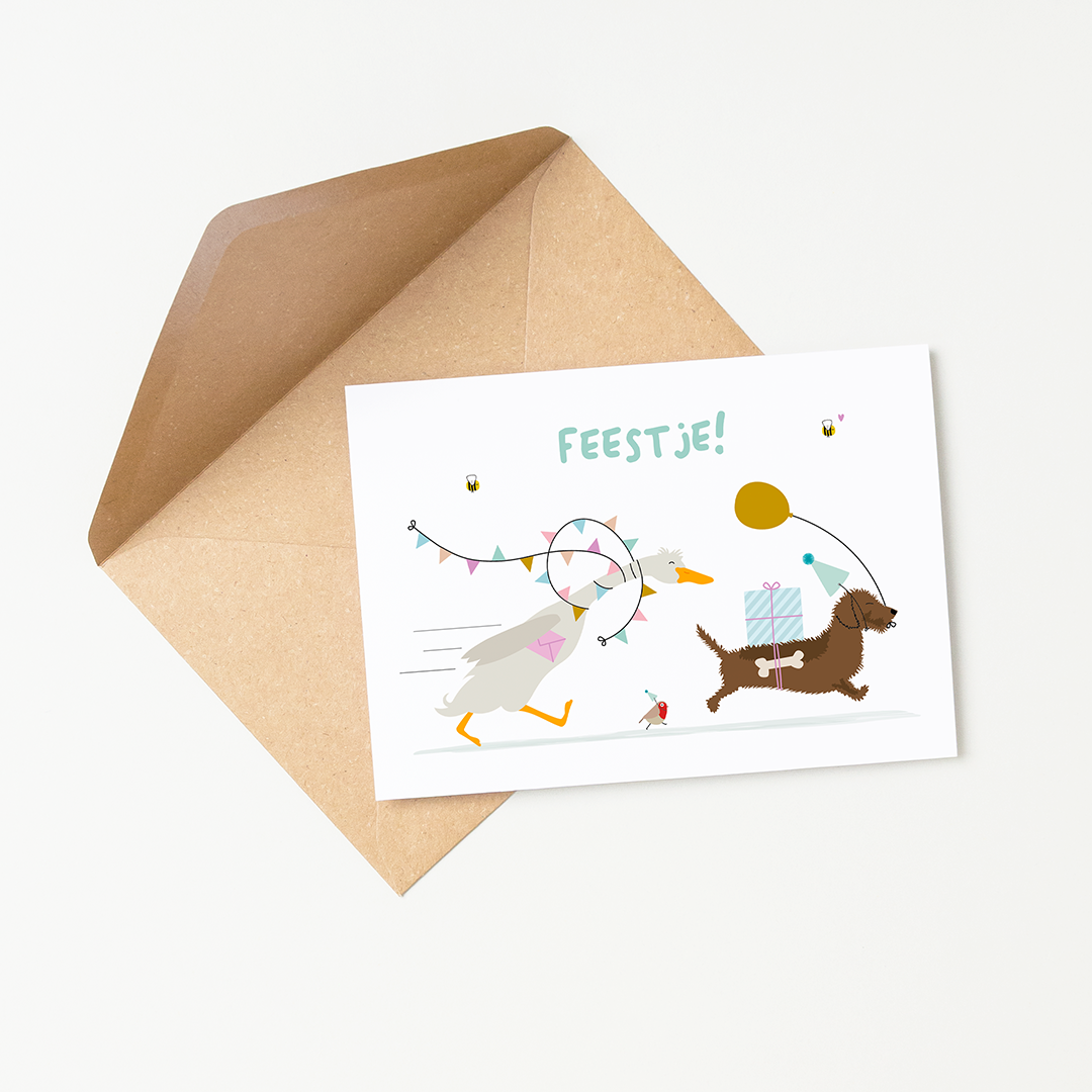 uitnodigingskaarten-kinderfeest-dieren-teckel