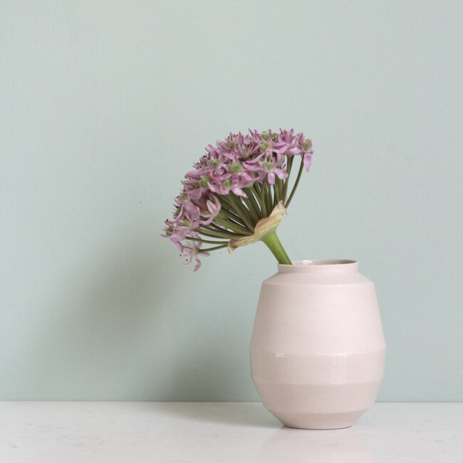 Vase Form Ceramic - soft pink / beige (Elsje)