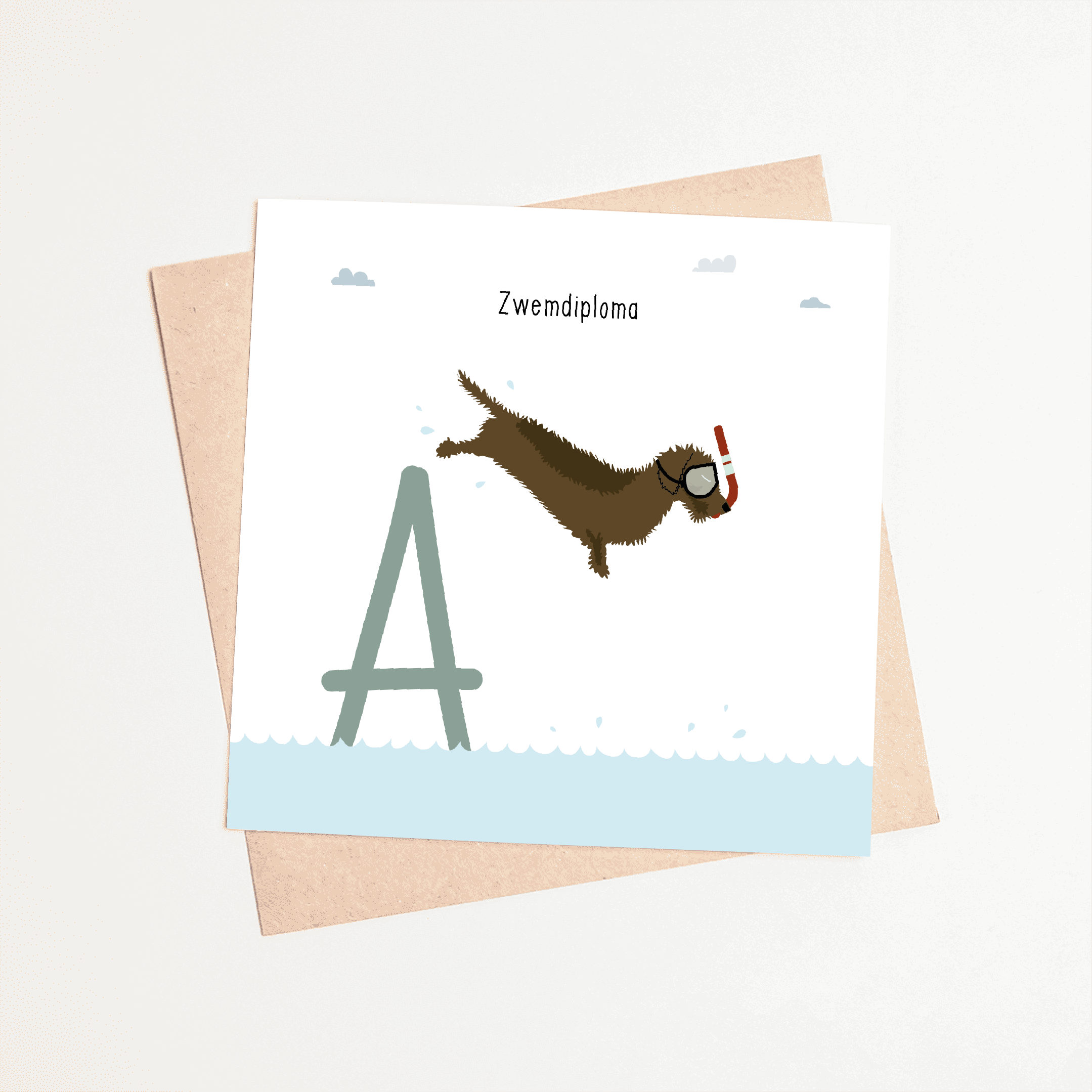 wenskaart-diploma-teckel-zwemdiploma-A
