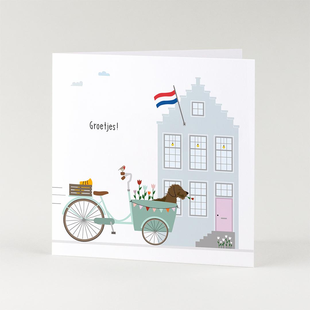 wenskaart-groetjes-teckel-amsterdam-grachten