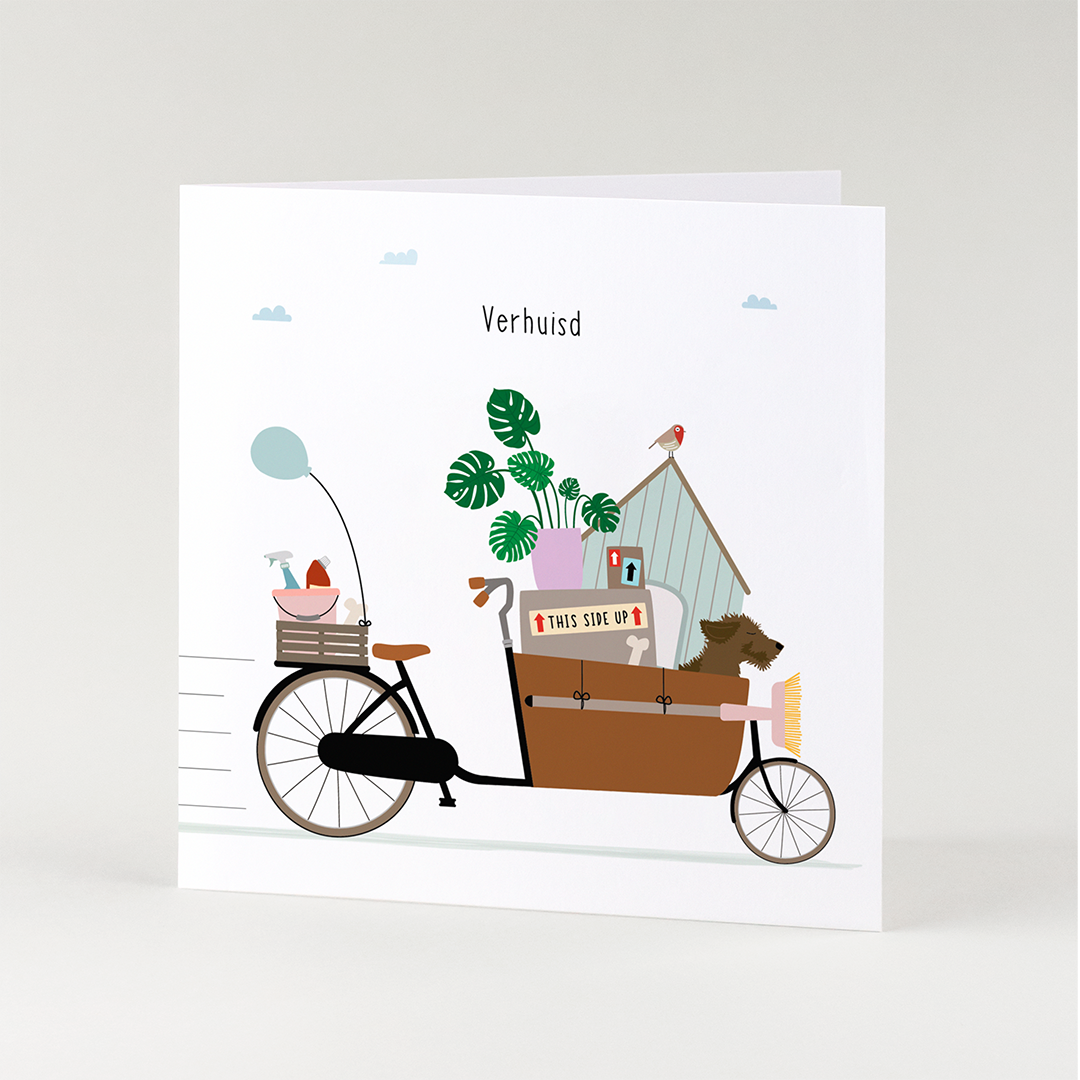 wenskaart-verhuizen-teckel-verhuizing-bakfiets