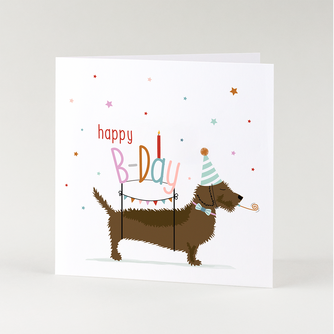 wenskaart-verjaardag-teckel-birthday-circus