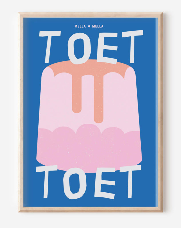 Poster Toet Toet - blauw (3 formaten)