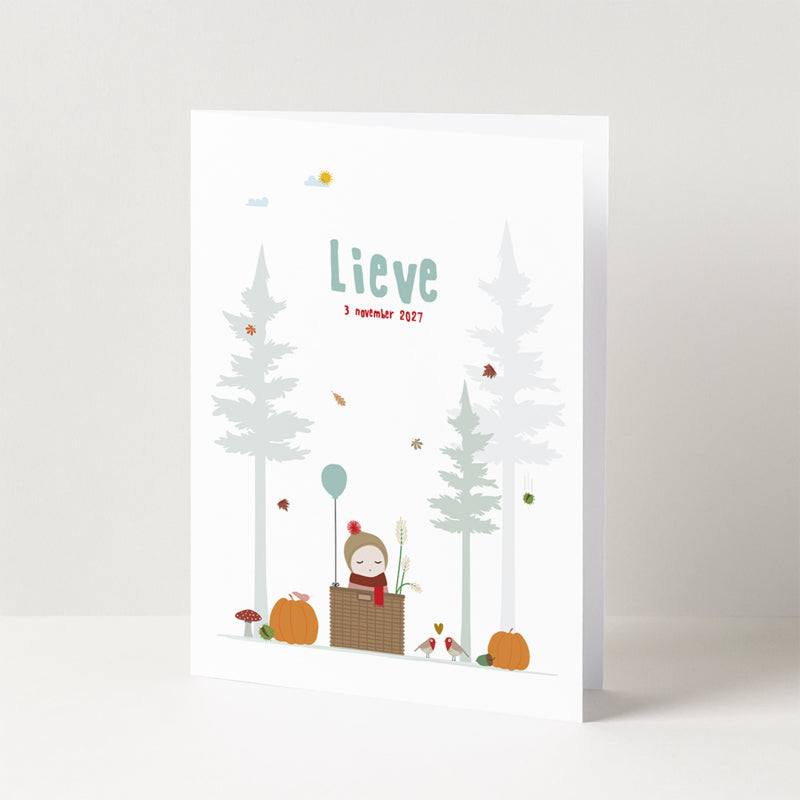 Birth card Autumn - Lieve