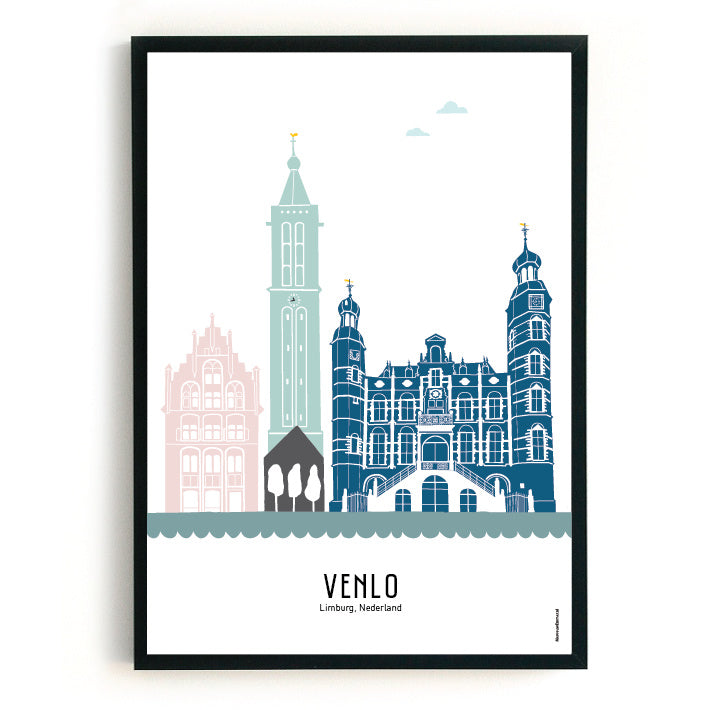 Poster Venlo in color - A4