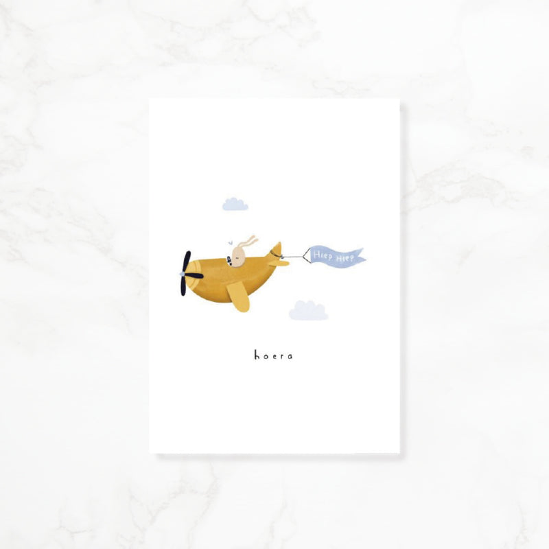 Greeting card Little love - Airplane