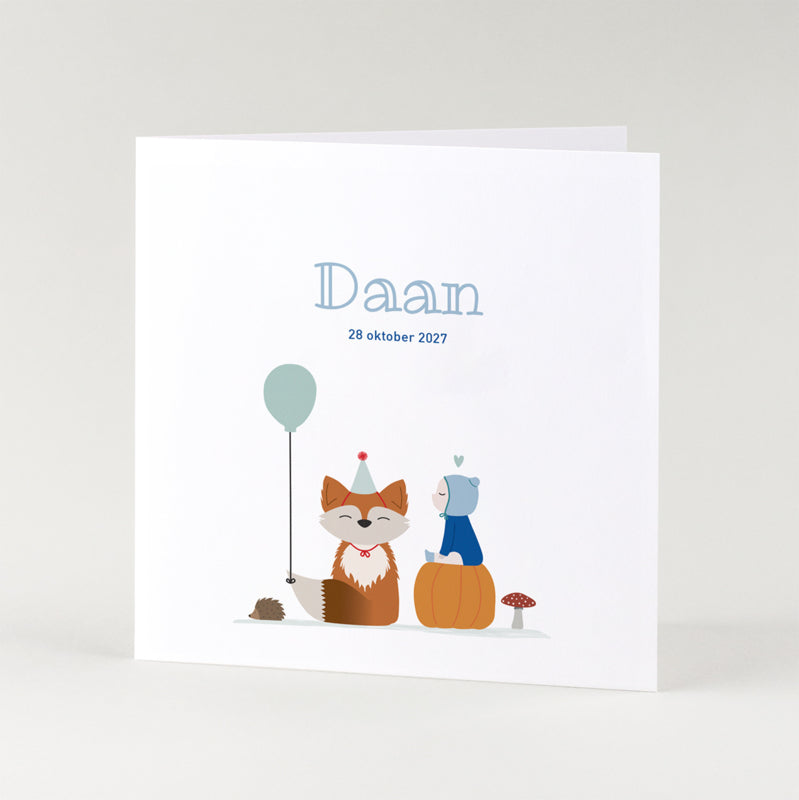 Birth card Autumn - Daan