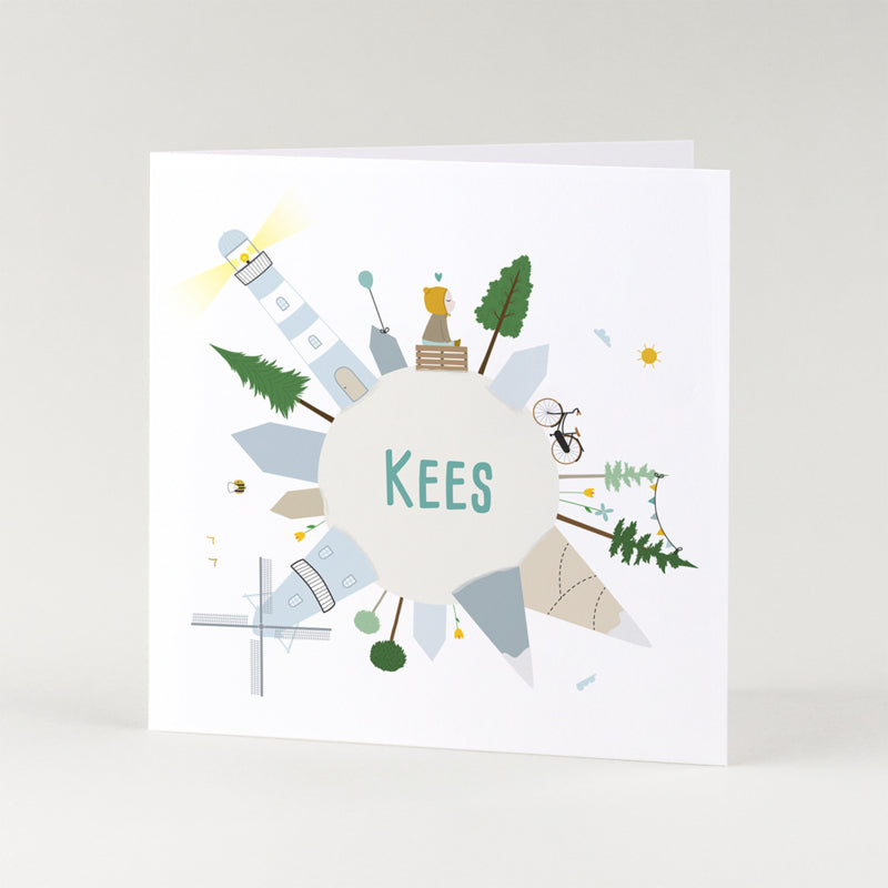 Birth card World - Kees