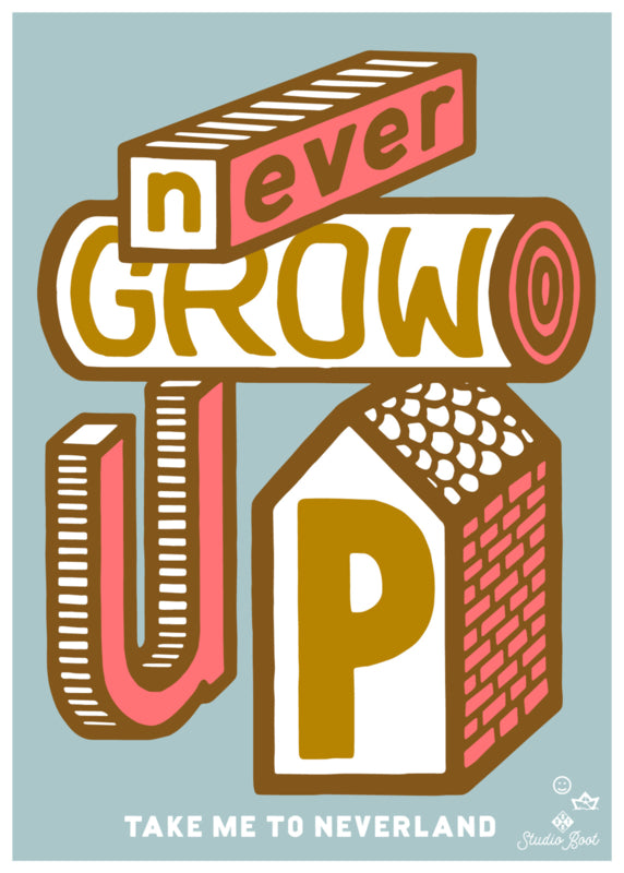 Poster Never Grow Up - 50x70 cm