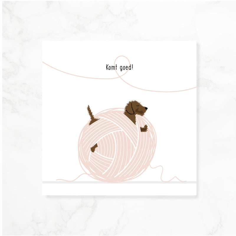 Greeting card dachshund Frits - It&