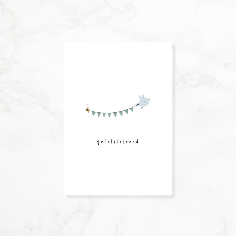 Greeting card Little love - Bird congratulations