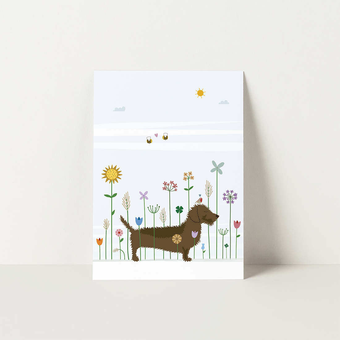 Postcard Dachshund &