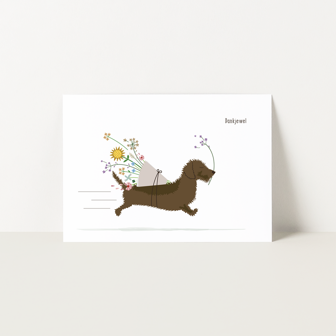 Postcard Dachshund &