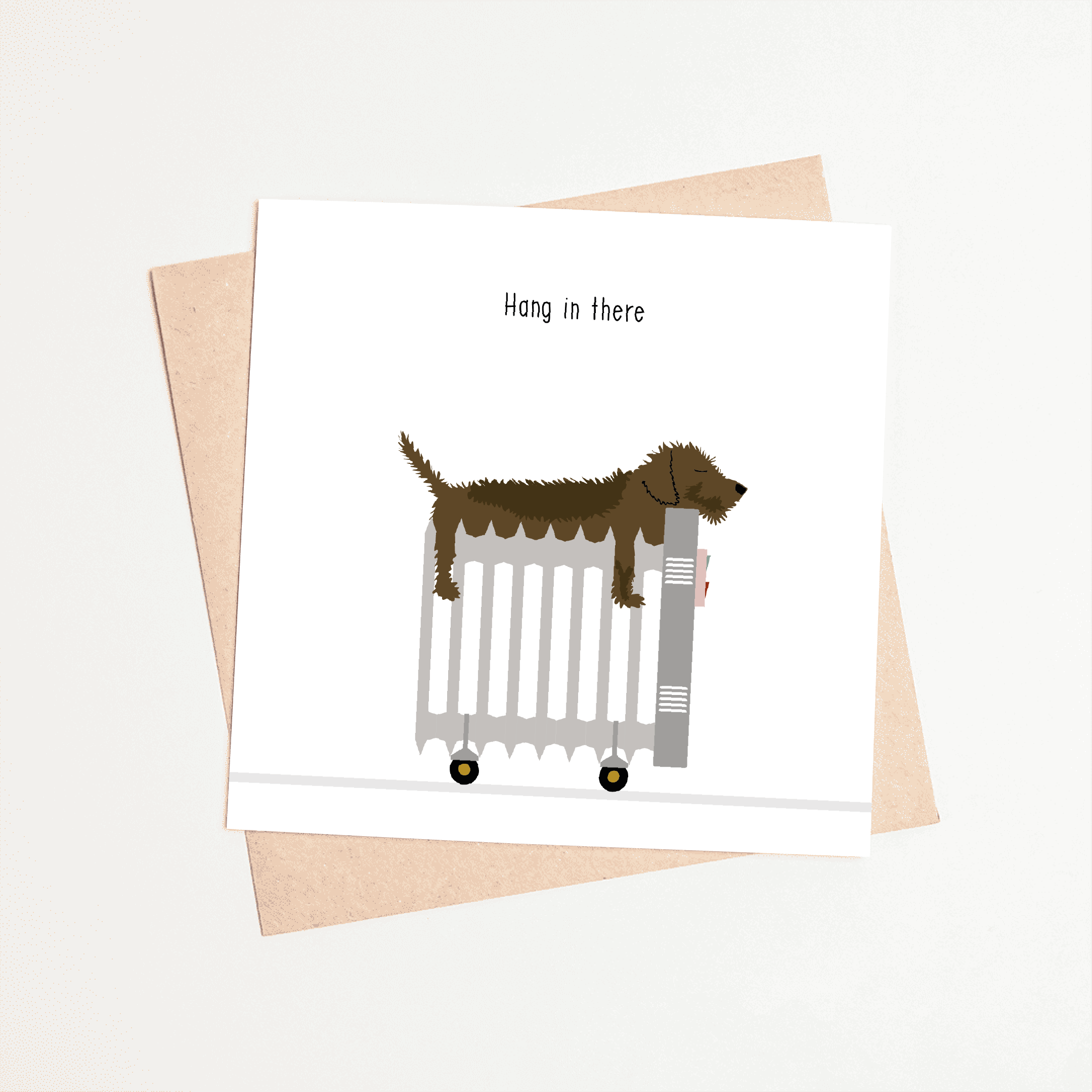 Greeting card dachshund Frits - Hang in there