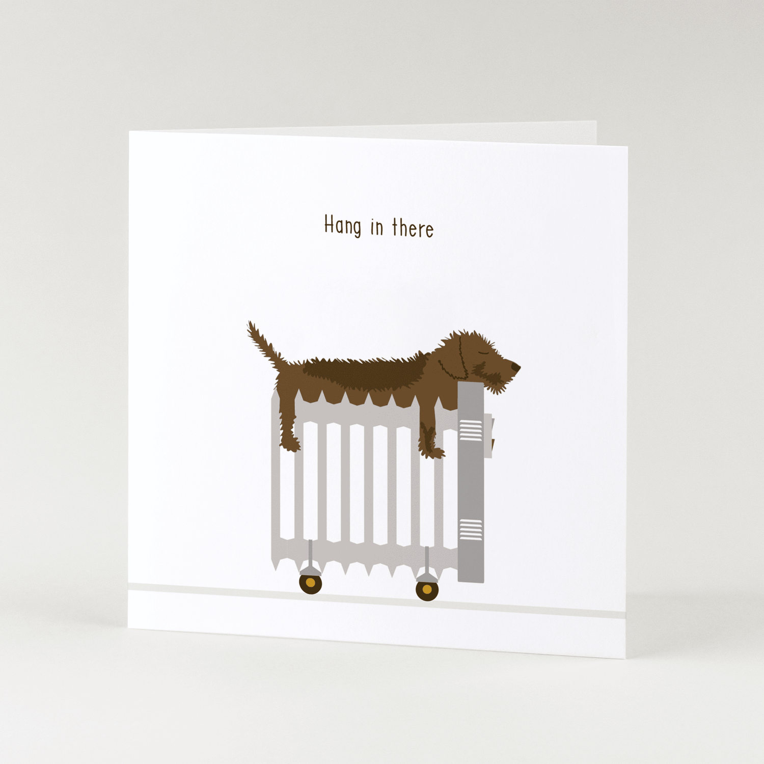 Greeting card dachshund Frits - Hang in there