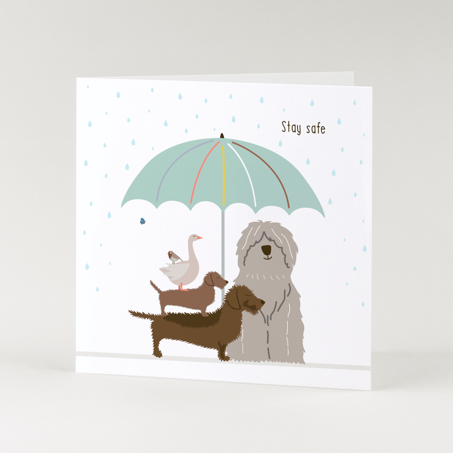 Greeting card dachshund Frits - Stay safe