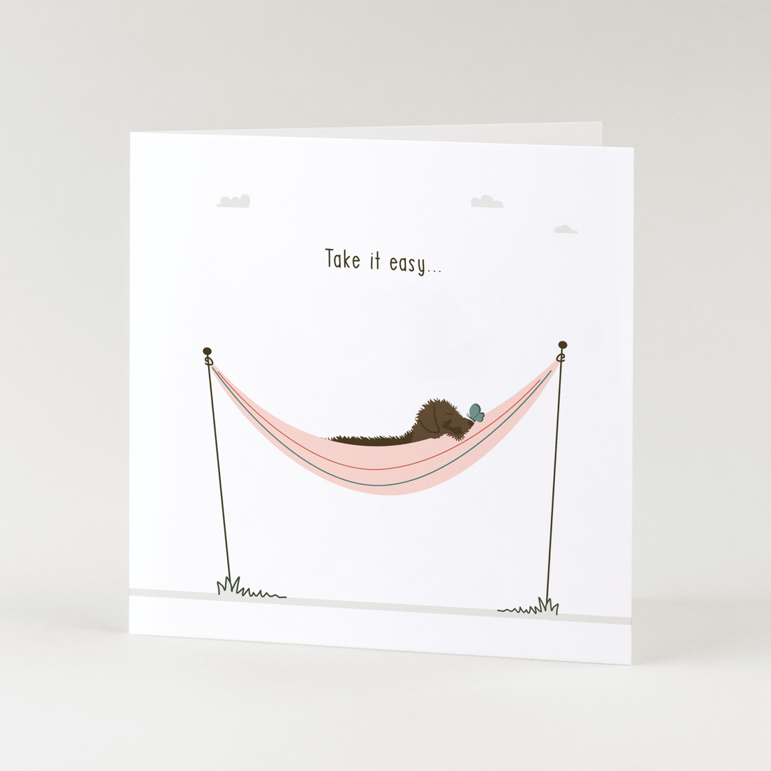 Greeting card dachshund Frits - Take it easy...