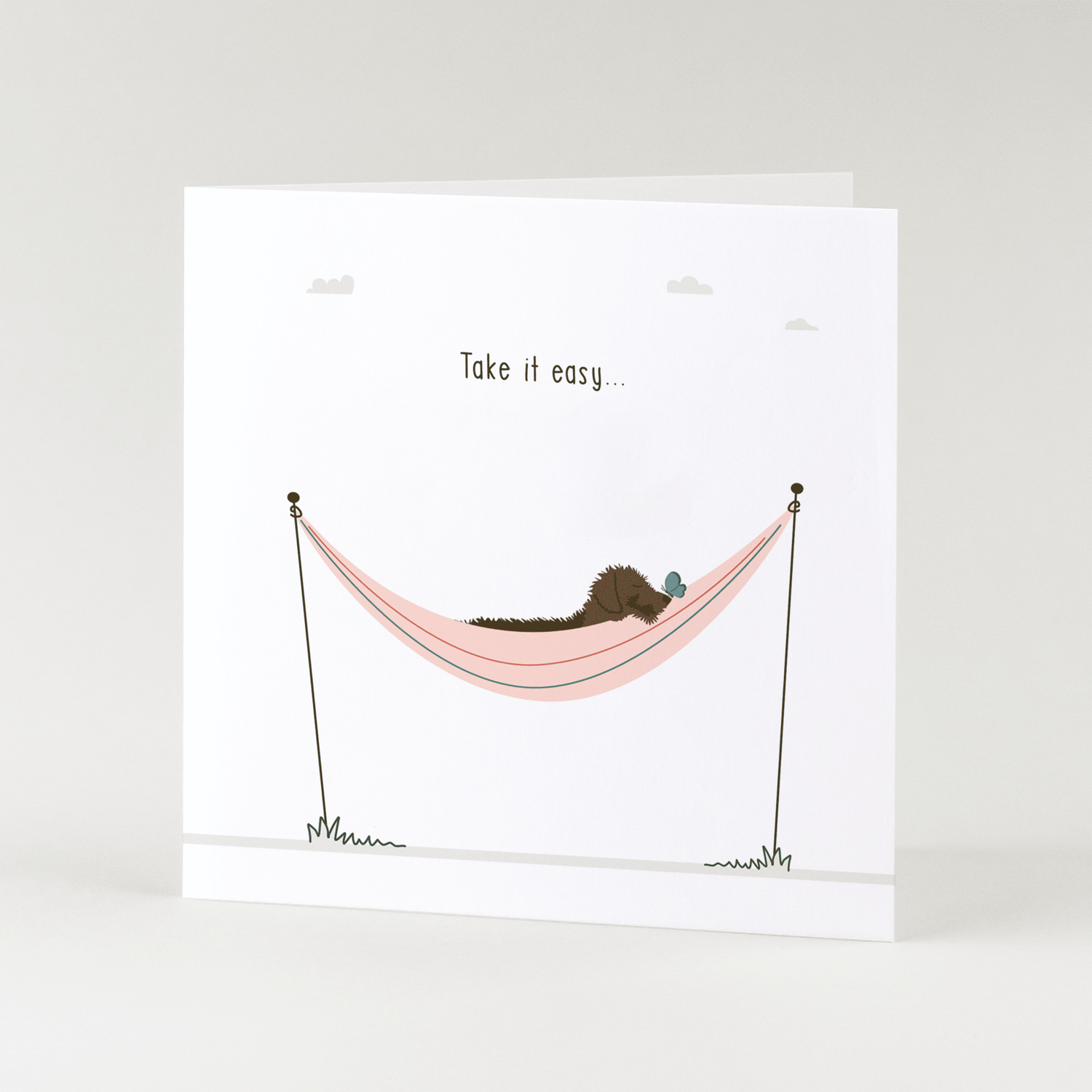 Greeting card dachshund Frits - Take it easy...