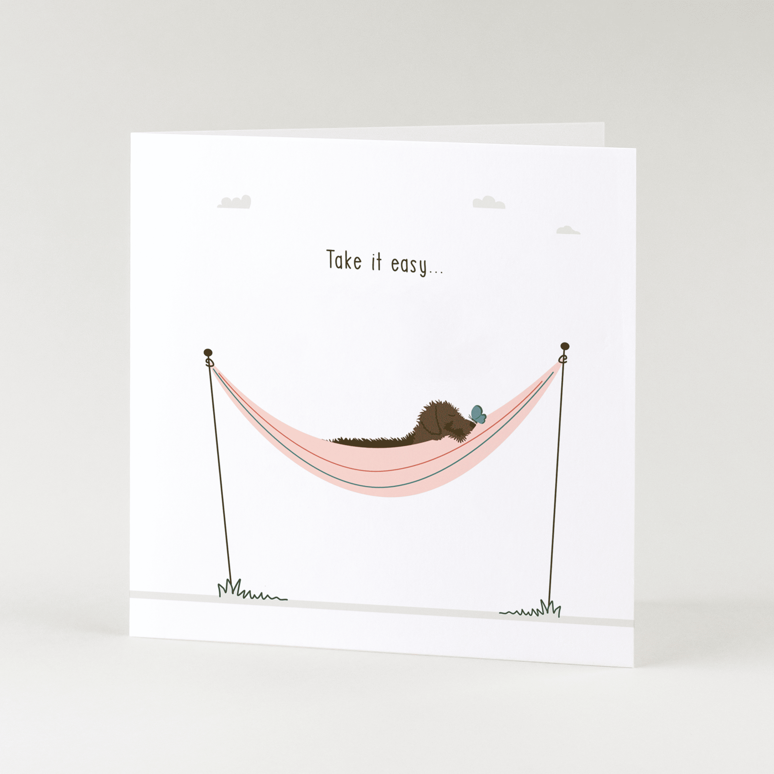 Greeting card dachshund Frits - Take it easy...